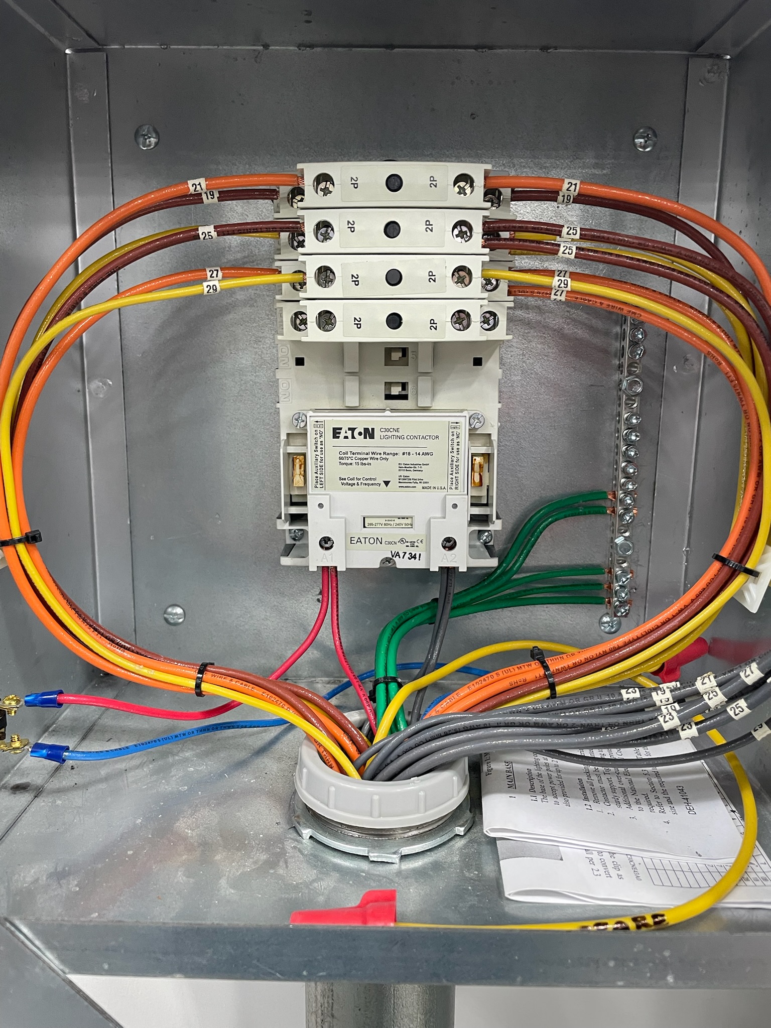 Commercial contactor wiring