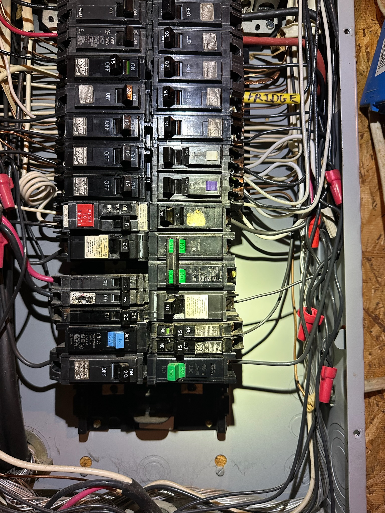 Panel upgrade — breaker interior