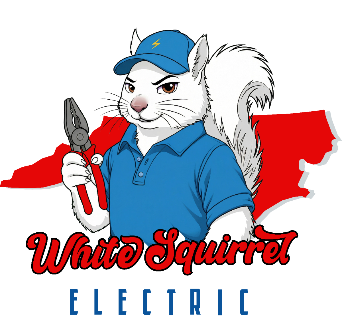 White Squirrel Electric mascot